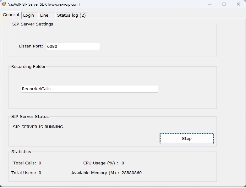 Windows 10 VaxVoIP SIP Recording SDK full